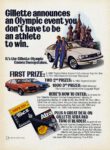 1980 Toyota Celica Supra and Corolla prizes in Gillette Olympic Games Sweepstakes