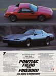 1985 Pontiac Fiero and Firebird. What price glory. Less than you might think