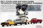 1986 Toyota Super Responsive Engine Technology Gives You A Powerful Advantage.