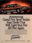 1990 Pontiac Grand Prix Sport Sedan. Four Doors That Will Light Your Fire All Over Again
