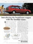 1993 Toyota Corolla Wagon. Introducing the brand-new wagon with the familiar name