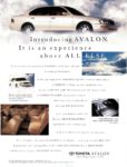 1995 Toyota Avalon. It is an experience above All Else