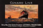 1910 Cunard Line. Royal Mail Four Screw Streamers. Lusitania & Mauretania