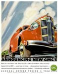 1936 GMC. Announcing New GMC's