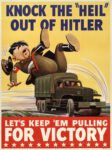 1942 Knock The 'Heil' Out Of Hitler. Let's Keep 'Em Pulling For Victory