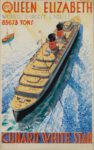 1946 RMS Queen Elizabeth. Worlds Largest Liner. Cunard White Star