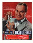 1947 Dorothy Lamour is 'My Favorite Brunette'... Chesterfield my favorite cigarette. Bob Hope