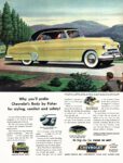 1952 Chevrolet Bel Air. Why you'll prefer Chevrolet's Body by Fisher for styling, comfort and safety!