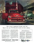 1954 Chevrolet Trucks. New chassis ruggedness! Longer truck life!
