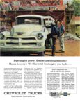 1954 Chevrolet Trucks. New engine power! Greater operating economy!