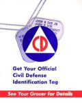 1955 Get Your Official Civil Defense Identification Tag