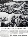 1955 The California King Crab No Longer Crawls to Market! American Airlines Airfreight
