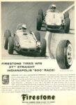 1960 Firestone Tires Win 37th Straight Indianapolis '500' Race!