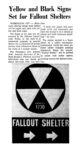 1961 Yellow and Black Signs Set for Fallout Shelters