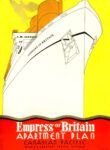 1936 Empress of Britain Apartment Plan. Canadian Pacific Worlds Greatest Travel System