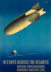 1936 In 2 Days Across The Atlantic. Deutsche Zeppelin-Reederei Hamburg-Amerika Linie