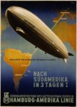 1937 Nach Südamerika In 3 Tagen! Generalvertretung Des Luftschiffbau Zeppelin, Hamburg-Amerika Linie