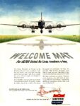 1953 Welcome Mat For 10,700 United Air Lines travelers a day