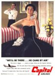 1953 'We'll Be There... He Came By Air' Capital Airlines