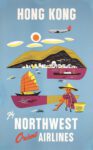 1954 Hong Kong. Fly Northwest Orient Airlines