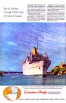 1959 Sail to Europe through 1,000 miles of historic Canada. Canadian Pacific