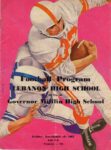 1961 Football Program Lebanon High School vs Governor Mifflin High School