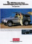 1998 Mercedes-Benz Gelaendewagen Cabriolet (It's a good life.)