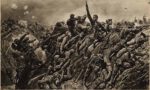 1918 British soldiers rise to counterattack against the advancing Germans by Charles Woodville