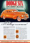 1939 Dodge Six and DeLuxe. A Challenge To All Low Priced Cars!