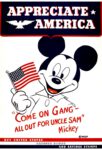 1941 Appreciate America. 'Come On Gang - All Out For Uncle Sam' Mickey