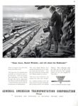 1943 'Come down, Daniel Webster, and tell about the Railroads!' GATX. General American Transportation Corporation
