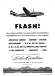 1945 Flash! These eight great airlines have purchased 103 majestic Lockheed Constellations to serve every major country on every continent