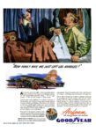 1945 GoodYear Airfoam. 'New York. Why, We Just Left Los Angeles!'