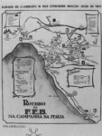 1945 Mapa do Reoteiro da F. E. B. Na Campanha da Italia