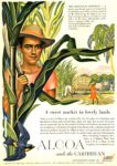 1949 A sweet market in lovely lands. Alcoa sails the Caribbean