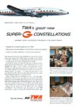 1955 Discover A New High In Air Travel... TWA's great new Super-G Constellations