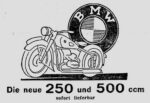 1939 BMW. Die neue 250 und 500 ccm sofort lieferbar