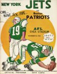 1965 New York Jets vs Boston Patriots. AFL Shea Stadium. Official Program