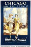 1925 Chicago For The Tourist. Illinois Central. The Road Of Travel Luxury