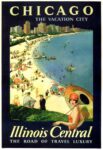 1929 Chicago The Vacation City. Illinois Central. The Road of Travel Luxury