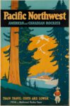 1934 Pacific Northwest. American and Canadian Rockies. Train Travel Costs Are Lower. 1934.. National Parks Year