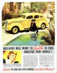 1937 Dodge Four-Door Touring Sedan. Millions Will Want To Switch To This Amazing New Dodge!