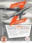 1951 ... from Stem ... to Stern! The Boeing B-47 Stratojet Bomber is equipped with Zanaloy parts by Zenith