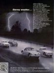 1962 MG Midget, MGA 1600 Mk. II, Austein Healey 3000 Mk.II Sprite. Stormy weather...