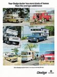 1968 Dodge Campers & Motorhomes. Your Dodge dealer has more kinds of homes than the average subvision