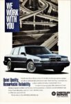 1991 Dodge Dynasty. Quiet Quality, Remarkable Reliability